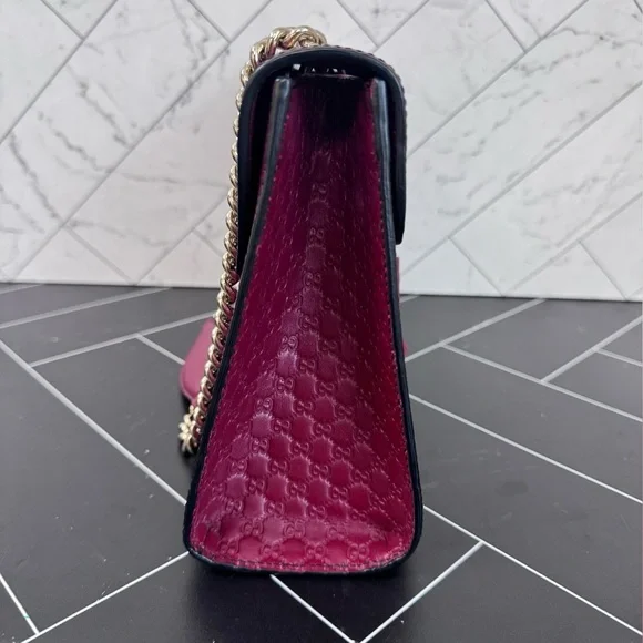 Gucci Red Emily Guccissima Medium Shoulder Bag - Picture 4 of 8